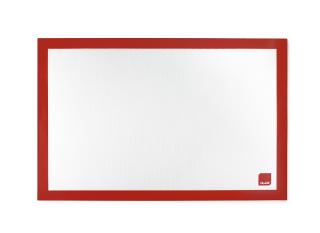 Covoras pentru copt Ibili, silicon fibra de sticla, 40x30 cm, alb rosu