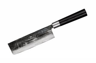 Cutit nakiri Samura-Super5, otel damasc, 17.1 cm, argintiu negru