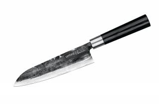 Cutit santoku Samura-Super5, otel damasc, 18.2 cm, negru argintiu