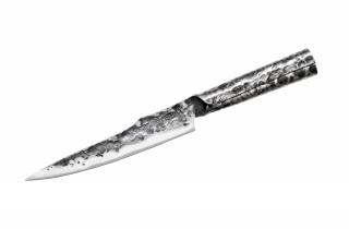 Cutit universal Samura-Meteora, otel damasc VG10, 17.4 cm, argintiu negru