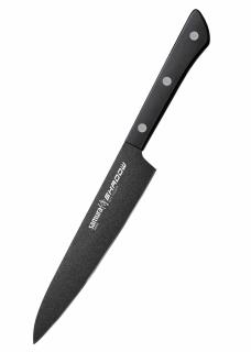 Cutit universal Samura-Shadow, otel AUS-8, 15 cm, negru