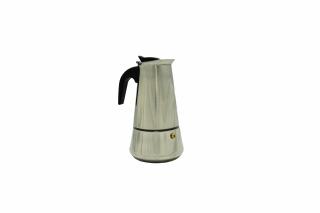 Espressor cafea 6 portii OMS-Stilo, otel inoxidabil, 13x10x20 cm, argintiu negru