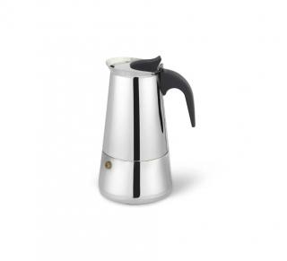 Espressor cafea 9 portii Fissman, otel inoxidabil 18 10, 15х11.5х21.5 cm, argintiu maro