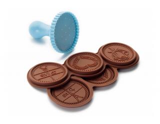 Forma fursecuri rotunde Ibili, plastic, 7 cm, albastru
