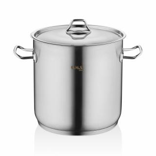 Oala cu capac OMS-Deep Pot, otel inoxidabil 18 10, 18x18 cm, 4.5 l, argintiu