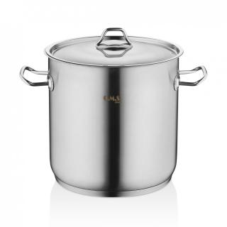 Oala cu capac OMS-Deep Pot, otel inoxidabil 18 10, 26x26 cm, 17.2 l, argintiu
