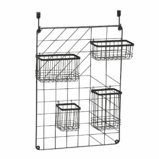 Organizator de bucatarie baie Zeller, metal, 46x12x60.3 cm, negru