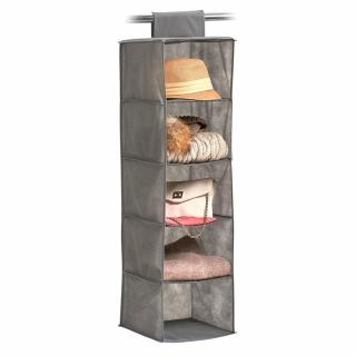 Organizator pentru dulap Zeller, textil, 28x28x95 cm, gri