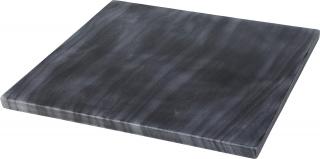 Platou servire Excellent Houseware, marmura, 30x30x1.5 cm, gri negru