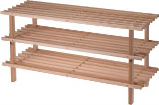 Raft pentru pantofi Koopman International, lemn, 77x26x40 cm, maro