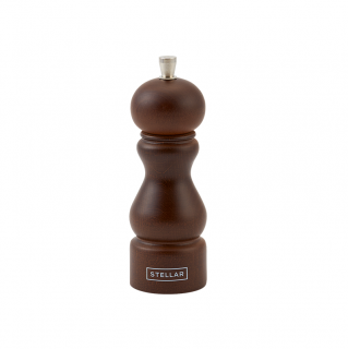 Rasnita piper Stellar Kitchen, lemn de fag, 14 cm, maro inchis