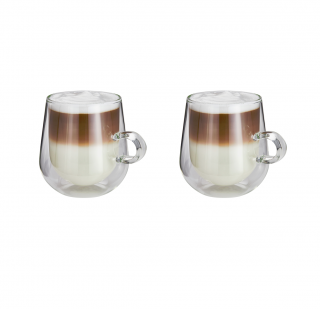 Set 2 cesti latte Judge, sticla borosilicata, 10x14 cm, 475 ml, transparent