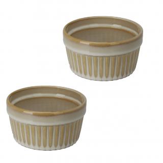 Set 2 ramekini Excellent Houseware, ceramica, 9.5x5 cm, 200 ml, crem