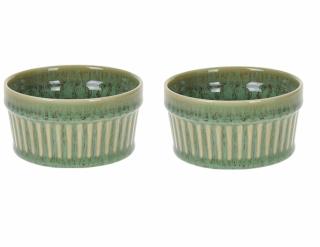 Set 2 ramekini Excellent Houseware, portelan, 9.5x5 cm, 200 ml, verde