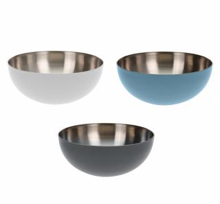 Set 3 boluri servire mixare Excellent Houseware, otel inoxidabil, 24x10 cm, 2.5 l, multicolor