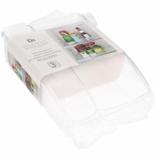 Set 3 organizatoare frigider Excellent Houseware, plastic, transparent