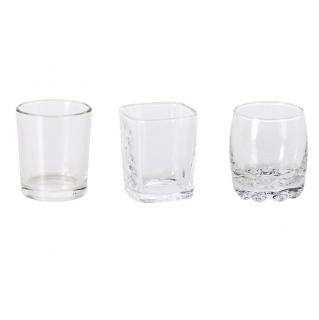 Set 3 pahare shot Excellent Houseware, sticla, 5x6 cm, 80 ml, transparent