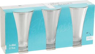 Set 3 pahare shot Excellent Houseware, sticla, 5x8.5 cm, 80 ml, transparent