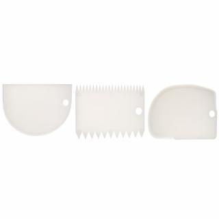 Set 3 raclete patiserie Koopman, plastic, 12x8 cm, alb
