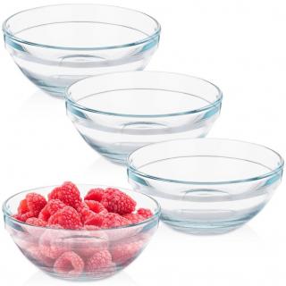 Set 4 boluri Excellent Houseware, sticla, 12x5 cm, 0.275 l, transparent