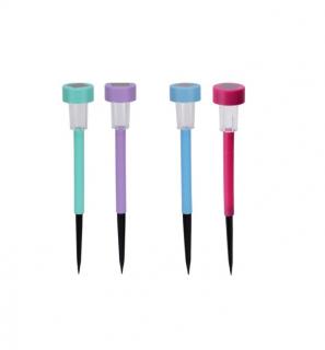 Set 4 lampi iluminat solar ProGarden, plastic, 36x5.5 cm, multicolor