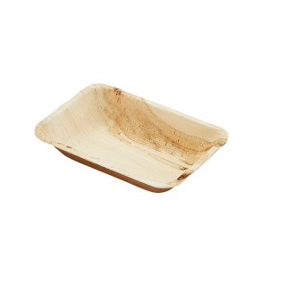 Set 6 tavi servire Judge Pure Leaf, frunze de palmier, 19x15 cm, maro