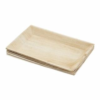 Set 6 tavi servire Judge Pure Leaf, frunze de palmier, 25x15 cm, maro