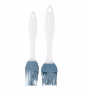Set doua perii patiserie Excellent Houseware, silicon plastic, 17.5 19.5 cm, alb albastru