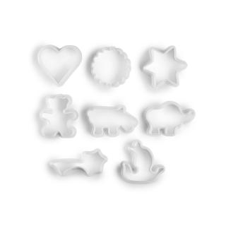 Set forme prajituri 8 piese Ibili-Accesorios, plastic , alb