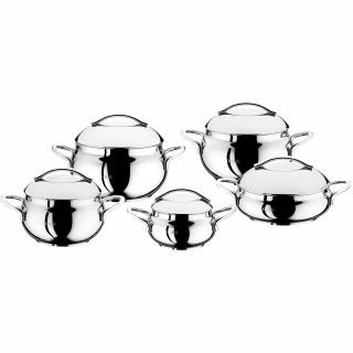 Set oale 10 piese OMS, inox 18 10, argintiu