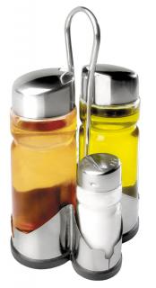 Set oliviera 5 piese Ibili, otel inoxidabil sticla, 175 ml, argintiu transparent