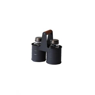 Set sare si piper Koopman Retro, metal, gri