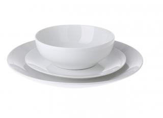 Set vesela Excellent Houseware, portelan, 12 piese, alb