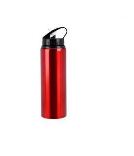 Sticla apa Excellent Houseware, aluminiu, 7x25 cm, 750 ml, rosu