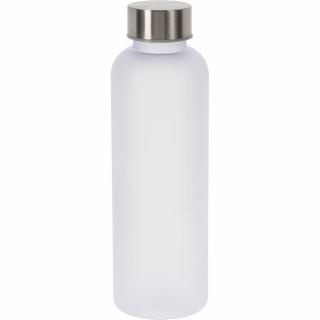 Sticla apa Excellent Houseware, plastic, 6.5x21 cm, 500 ml, transparent alb