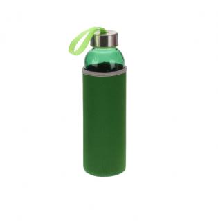 Sticla apa Excellent Houseware, sticla, 6x23 cm, 500 ml, verde