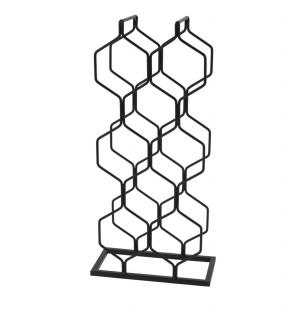 Suport 8 sticle vin HomeStyling Collection, metal, 23x11x48 cm, negru