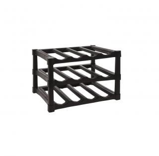 Suport sticle vin Excellent Houseware, polipropilena, 39x30x25 cm, negru