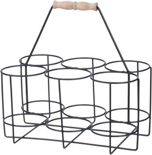 Suport sticle vin HomeStyling Collection, metal, 28x19x28.5 cm, negru