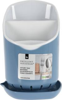Suport tacamuri cu tavita Excellent Houseware, plastic, 12x11 cm, albastru