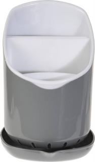 Suport tacamuri cu tavita Excellent Houseware, plastic, 12x11 cm, gri