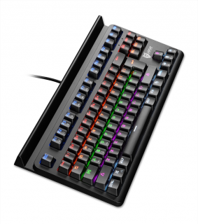 Tastatura mecanica gaming Liocat KX 366+ CM, iluminare RGB, outemu red, cablu 1.8 m, negru