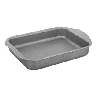 Tava antiaderenta OMS, aluminiu granit, 35x27x7 cm, maro