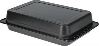 Tava cuptor cu capac Koopman International, otel carbon, 52x26 cm, negru