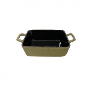 Tava servire Koopman, ceramica, 23.6x15.3x5.6 cm, Verde deschis