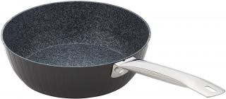 Tigaie adanca Judge Evertough, otel inoxidabil aluminiu, 24 cm, negru argintiu