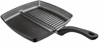 Tigaie grill Judge Essentials, aluminiu, 26x24 cm, negru