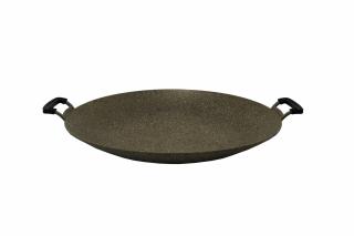 Tigaie turceasca wok OMS-Granite, 40x5.5 cm, aluminiu granit, maro