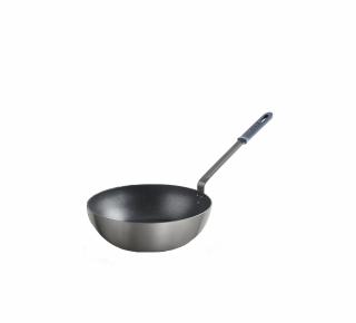 Tigaie wok prefesionala Ibili-Titanio Chef, aluminiu, 30x9.5 cm, argintiu albastru