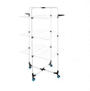 Uscator vertical pentru haine Excellent Houseware, metal, 69x69x132.5 cm, alb